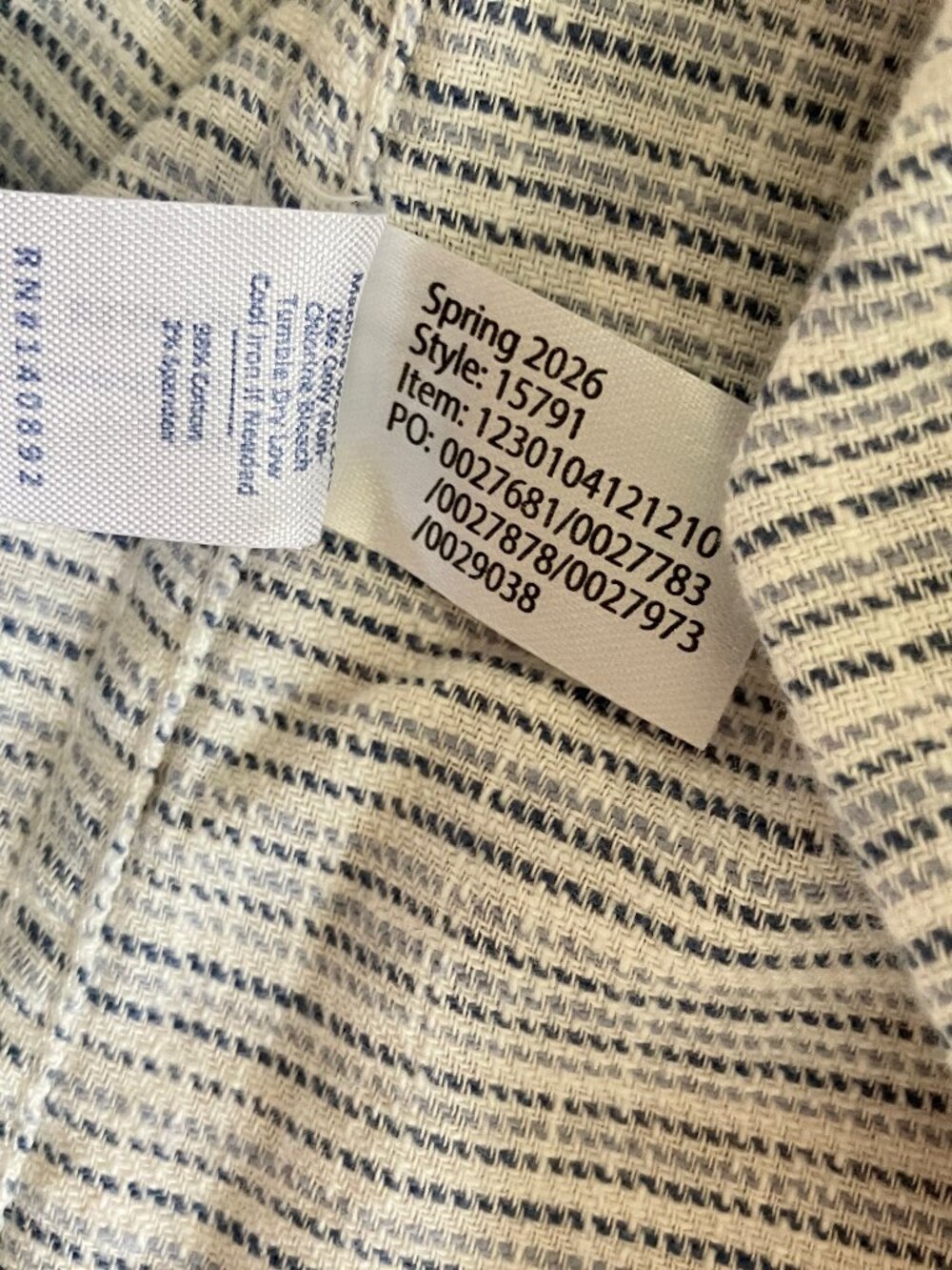 Marine Layer Men's Stretch Selvage Short Sleeve T-Shirt Size XL Blue Mini Stripe - Picture 4 of 11